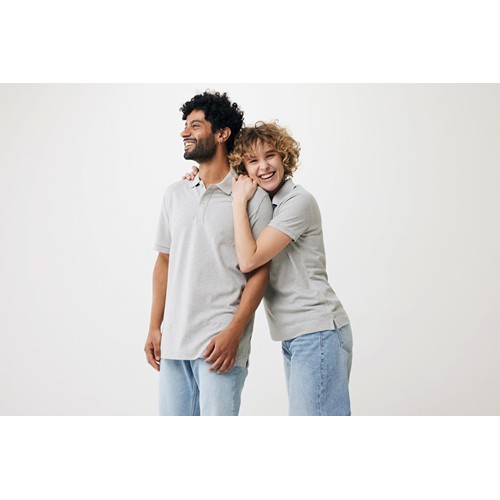 gris chiné IQONIQ Yosemite Polo Piqué Mujer Algodón Reciclado