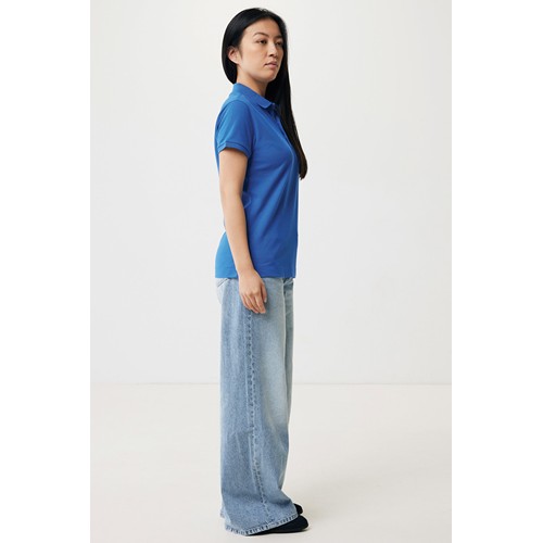 azulón IQONIQ Yosemite Polo Piqué Mujer Algodón Reciclado