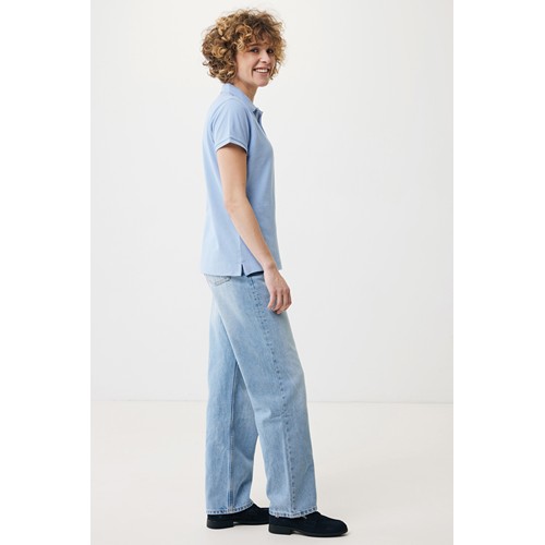 azul celeste IQONIQ Yosemite Polo Piqué Mujer Algodón Reciclado