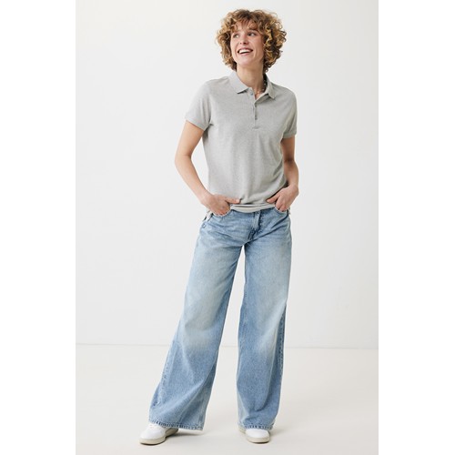 gris chiné IQONIQ Yosemite Polo Piqué Mujer Algodón Reciclado