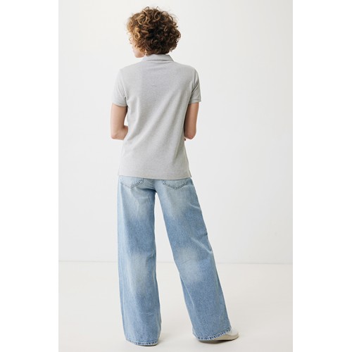 gris chiné IQONIQ Yosemite Polo Piqué Mujer Algodón Reciclado