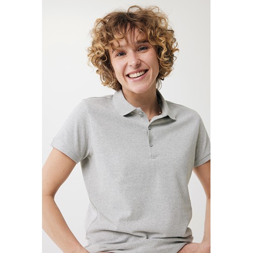 gris chiné IQONIQ Yosemite Polo Piqué Mujer Algodón Reciclado