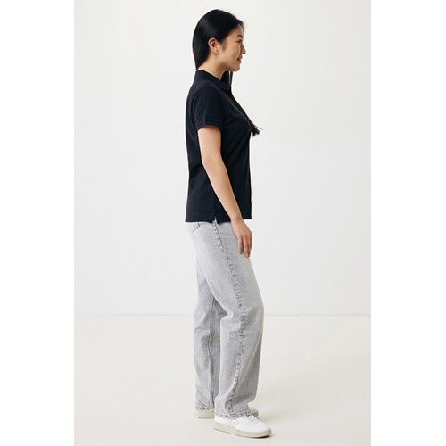black IQONIQ Yosemite Polo Piqué Mujer Algodón Reciclado