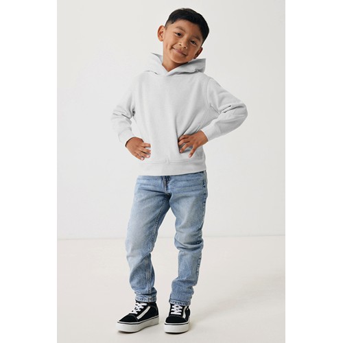 moteado gris claro IQONIQ Yengo Sudadera Capucha Infantil Algodón Reciclado