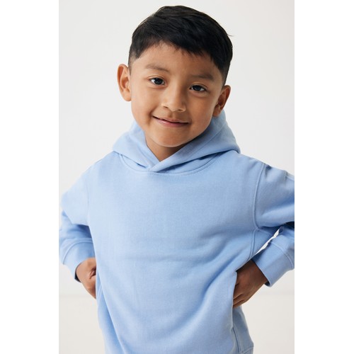 azul celeste Sudadera IQONIQ Yengo capucha de algodón reciclado niños