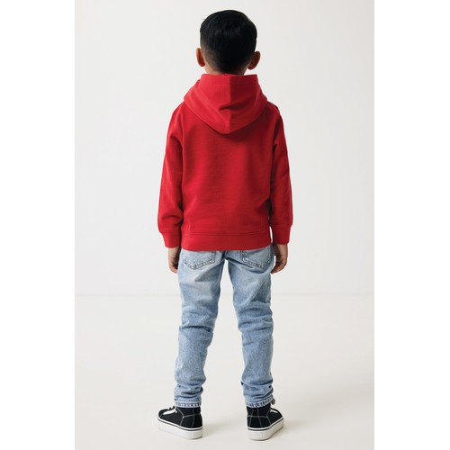 red Sudadera IQONIQ Yengo capucha de algodón reciclado niños