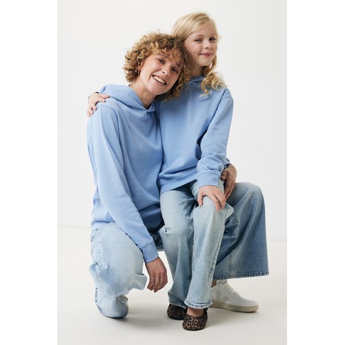 azul celeste Sudadera IQONIQ Yengo capucha de algodón reciclado niños