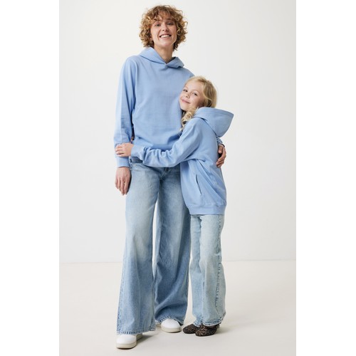 azul celeste Sudadera IQONIQ Yengo capucha de algodón reciclado niños