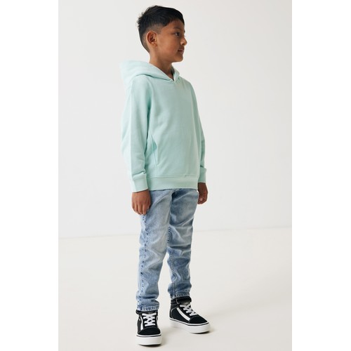 verde menta Sudadera IQONIQ Yengo capucha de algodón reciclado niños
