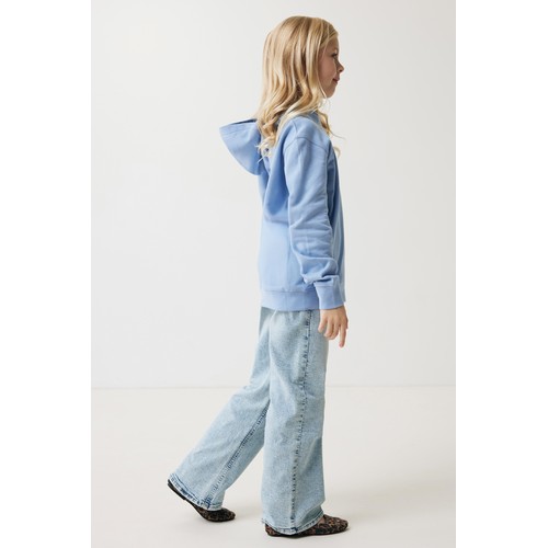 azul celeste Sudadera IQONIQ Yengo capucha de algodón reciclado niños