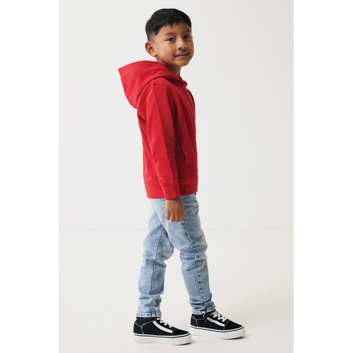 red Sudadera IQONIQ Yengo capucha de algodón reciclado niños