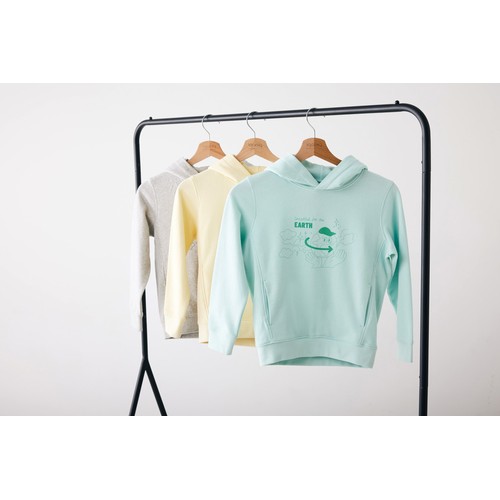 crema Sudadera IQONIQ Yengo capucha de algodón reciclado niños