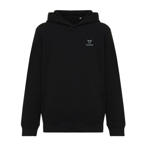 black Sudadera IQONIQ Yengo capucha de algodón reciclado niños