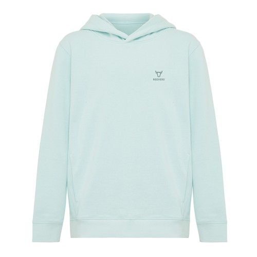 verde menta IQONIQ Yengo Sudadera Capucha Infantil Algodón Reciclado