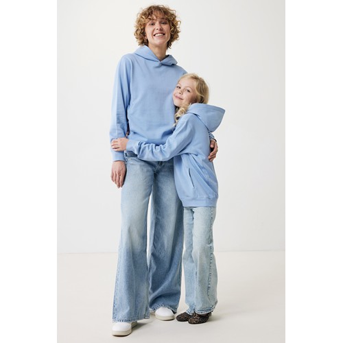 azul celeste IQONIQ Yengo Sudadera Capucha Infantil Algodón Reciclado