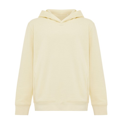 crema IQONIQ Yengo Sudadera Capucha Infantil Algodón Reciclado