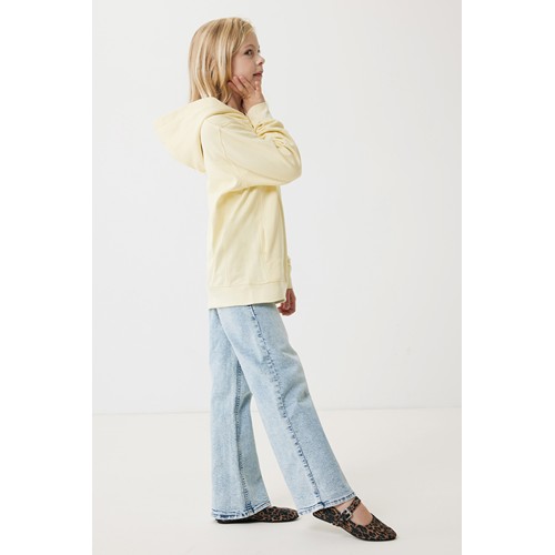 crema IQONIQ Yengo Sudadera Capucha Infantil Algodón Reciclado