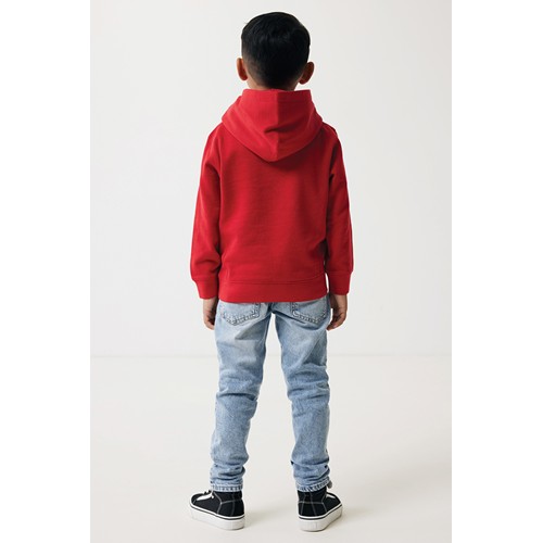 red IQONIQ Yengo Sudadera Capucha Infantil Algodón Reciclado