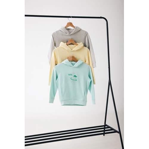 Sudadera Iqoniq Yengo capucha de algodón reciclado niños