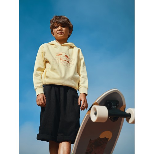 Sudadera Iqoniq Yengo capucha de algodón reciclado niños