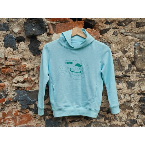 Sudadera Iqoniq Yengo capucha de algodón reciclado niños