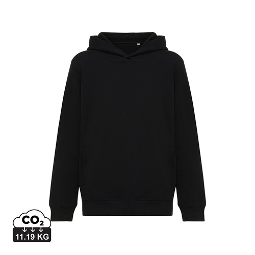 black IQONIQ Yengo Sudadera Capucha Infantil Algodón Reciclado