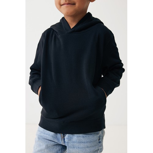 black IQONIQ Yengo Sudadera Capucha Infantil Algodón Reciclado