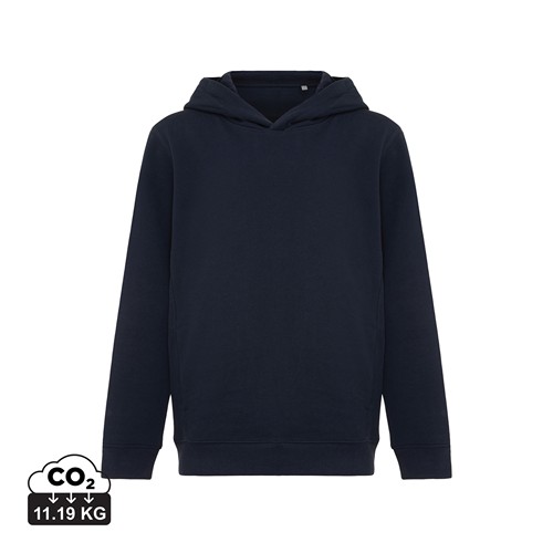 azul marino IQONIQ Yengo Sudadera Capucha Infantil Algodón Reciclado