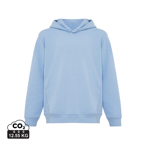 azul celeste IQONIQ Yengo Sudadera Capucha Infantil Algodón Reciclado