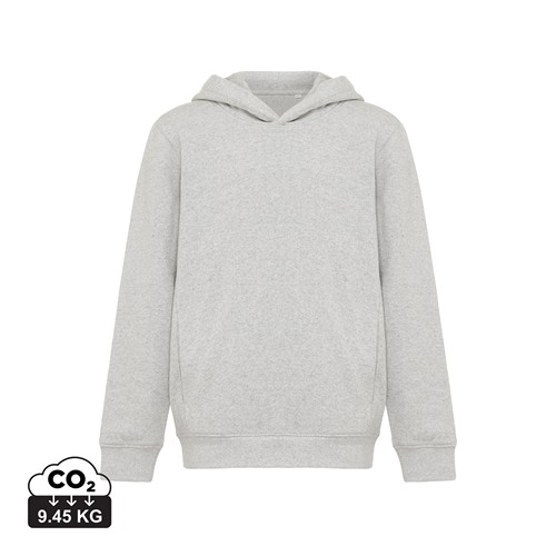 moteado gris claro IQONIQ Yengo Sudadera Capucha Infantil Algodón Reciclado