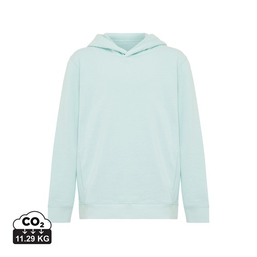 verde menta IQONIQ Yengo Sudadera Capucha Infantil Algodón Reciclado