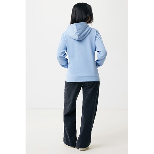 azul celeste IQONIQ Yengo Sudadera Capucha Algodón Reciclado