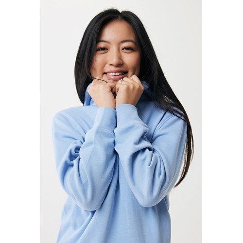 azul celeste IQONIQ Yengo Sudadera Capucha Algodón Reciclado