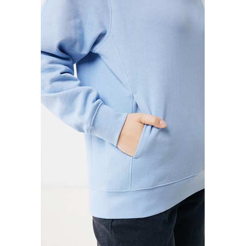 azul celeste IQONIQ Yengo Sudadera Capucha Algodón Reciclado