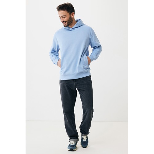 azul celeste IQONIQ Yengo Sudadera Capucha Algodón Reciclado