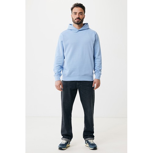 azul celeste IQONIQ Yengo Sudadera Capucha Algodón Reciclado