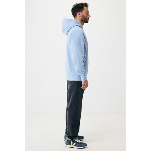 azul celeste IQONIQ Yengo Sudadera Capucha Algodón Reciclado