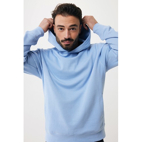 azul celeste IQONIQ Yengo Sudadera Capucha Algodón Reciclado