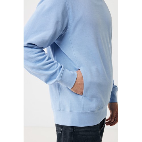 azul celeste IQONIQ Yengo Sudadera Capucha Algodón Reciclado