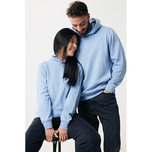 azul celeste IQONIQ Yengo Sudadera Capucha Algodón Reciclado