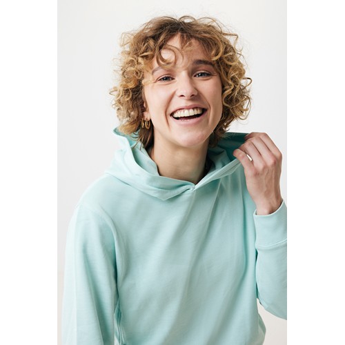 verde menta IQONIQ Yengo Sudadera Capucha Algodón Reciclado