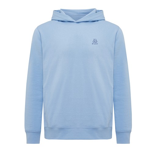 azul celeste IQONIQ Yengo Sudadera Capucha Algodón Reciclado
