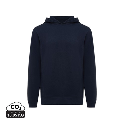 azul marino IQONIQ Yengo Sudadera Capucha Algodón Reciclado