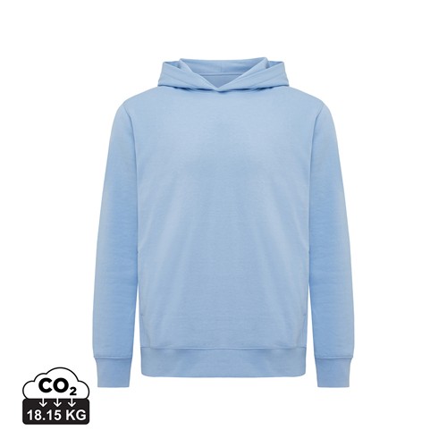 azul celeste IQONIQ Yengo Sudadera Capucha Algodón Reciclado