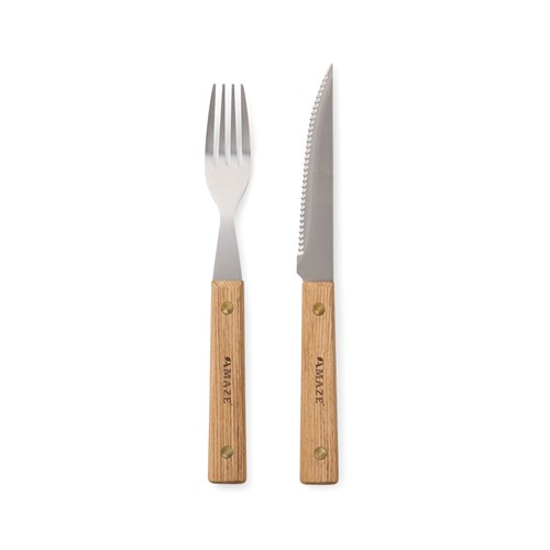 marrón Set de cubiertos para barbacoa 8 piezas VINGA Paso