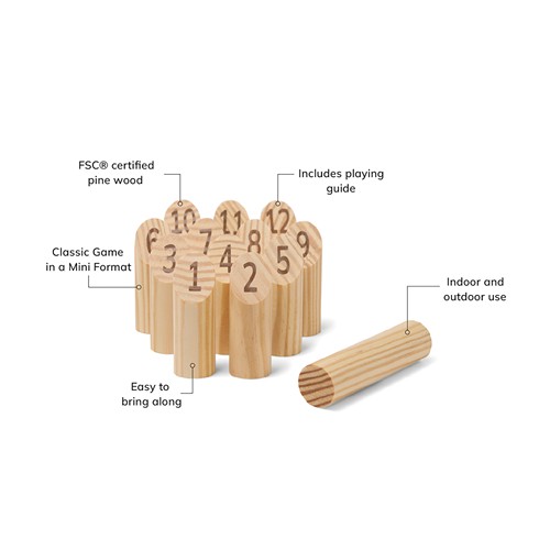 VINGA Mini jeu de quilles scandinaves Muge - 5