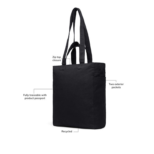 VINGA Tote bag avec zip en toile recyclée Hilo AWARE™ - 7