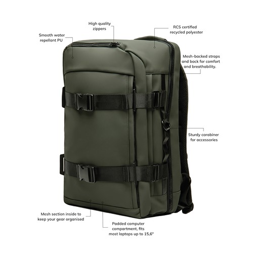 green Mochila explorer VINGA Baltimore