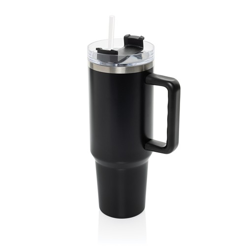black Vaso de acero reciclado RCS Peakflow 1200 ml
