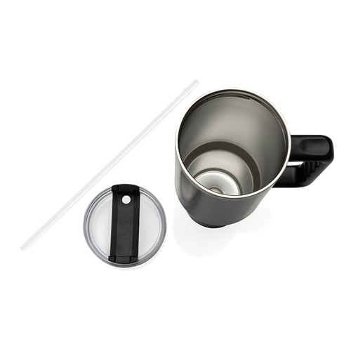 black Vaso de acero reciclado RCS Peakflow 1200 ml